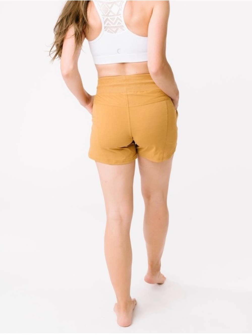 Zyia Active Dark Khaki Canyon Shorts | Size Medium - Picture 4 of 7
